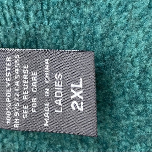 Women's Heather Teal Sweater Knit Fleece Plus size - Picture 12 of 12